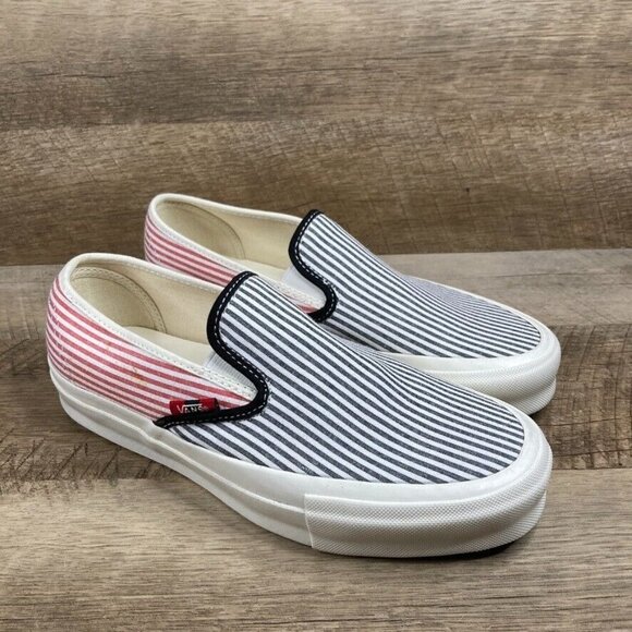 Vans Shoes - VANS Og Style 48 LX Maritime Slip On Black/Gogi Berry RARE Mens 6.5 Womens 8 NEW